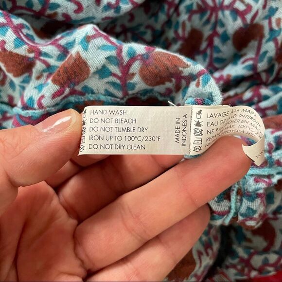 Poupette St Barth 3/4 Sleeve Ruffled Poncho Dress - Picture 9 of 12